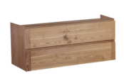 Wastafelonderkast Trend Wood Eiken 120x47x50 cm met greeplijst twee lades softclose