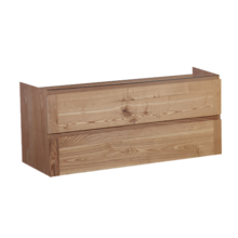 Wastafelonderkast Trend Wood Eiken 120x47x50 cm met greeplijst twee lades softclose