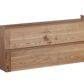 Wastafelonderkast Trend Wood Eiken 120x47x50 cm met greeplijst twee lades softclose