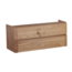 SANI-SUPPLY Wastafelonderkast Trend Wood Eiken 120x47x50 cm met greeplijst twee lades softclose