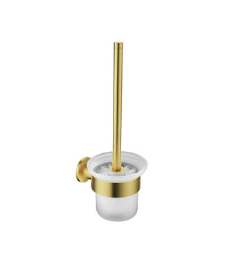 ALONI Toiletborstelhouder Mila Geborsteld Goud met toiletborstel