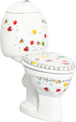 Staand Kindertoilet KidsParty DuoBlok PK Rimfree incl. WC-Bril - Kinder sanitair Compleet