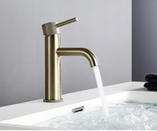 Wastafelkraan Opbouw Ribbed Geborsteld goud wastafel mengrkaan laag Wastafelkraan Opbouw Ribbed Geborsteld goud wastafel mengrkaan laag