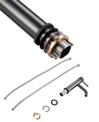 Wastafelkraan Opbouw Ribbed Gunmetal wastafel mengrkaan laag