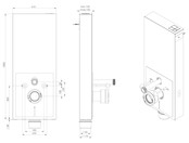 Opbouwreservoir Wilco Zwart glas 100x41x12 cm Opbouw sanitair module Opbouwreservoir Wilco Zwart glas 100x41x12 cm Opbouw sanitair module