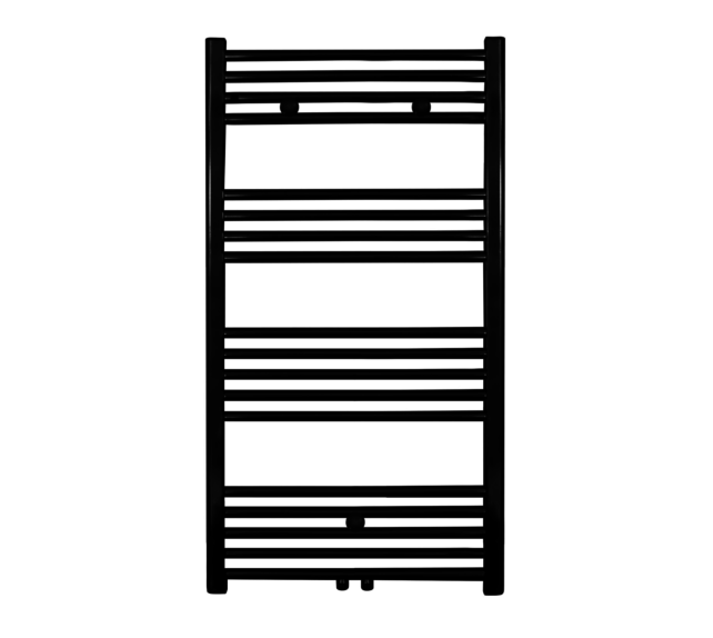 Aloni Handdoekradiator Zwart 1100x600mm 540 Watt Midden aansluiting
