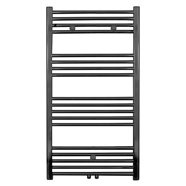 Aloni Handdoekradiator Zwart 1100x600mm 540 Watt Midden aansluiting