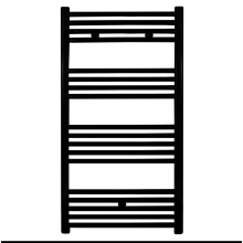 Aloni Handdoekradiator Zwart 1600x600mm 540 Watt Links Rechts aansluiting