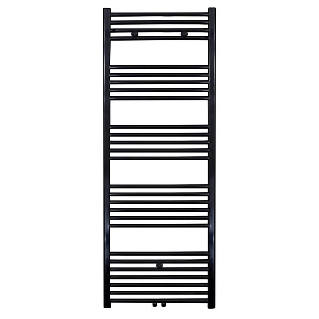 Handdoekradiator 160x60 cm Zwart 828Watt Midden Aansluiting Designradiator Aloni Girne