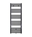 BELRAD Handdoekradiator 160x60 cm Zwart 828Watt Midden Aansluiting Designradiator Aloni Girne