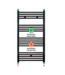 Handdoekradiator 160x60 cm Zwart 828Watt Midden Aansluiting Designradiator Aloni Girne