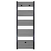 Handdoekradiator 160x60 cm Zwart 828Watt Midden Aansluiting Designradiator Aloni Girne