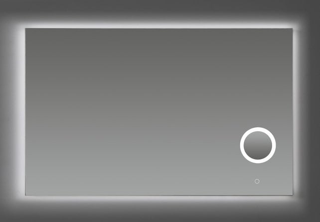 Badkamerspiegel Rosie 100 cm met Make-Up Spiegel en Spiegelverwarming Dimbare LED-Verlichting 100x70x2,5 cm