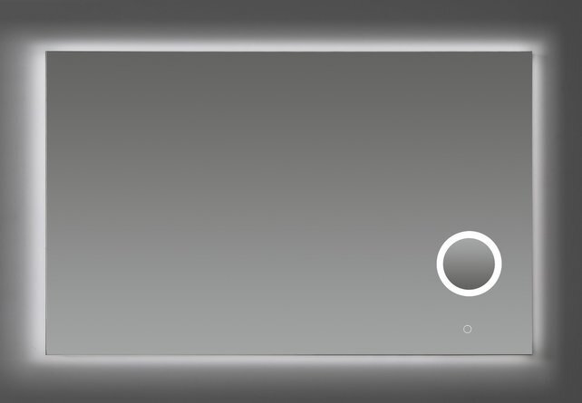 Badkamerspiegel Rosie 100 cm met Make-Up Spiegel en Spiegelverwarming Dimbare LED-Verlichting 100x70x2,5 cm