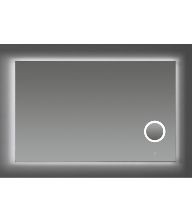 Badkamerspiegel Rosie 100 cm met Make-Up Spiegel en Spiegelverwarming Dimbare LED-Verlichting 100x70x2,5 cm