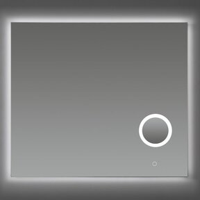 Badkamerspiegel Rosie 80 cm met Make-Up Spiegel en Spiegelverwarming Dimbare LED-Verlichting 80x70x2,5 cm