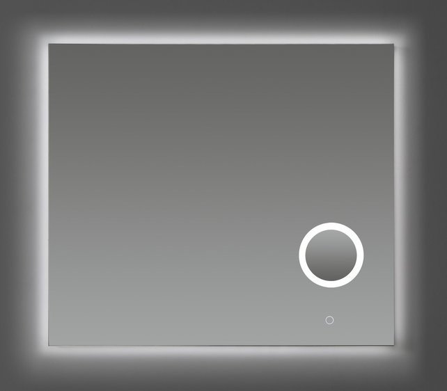 Badkamerspiegel Rosie 60 cm met Make-Up Spiegel en Spiegelverwarming Dimbare LED-Verlichting 58x80x2,5 cm Badkamerspiegel Rosie 60 cm met Make-Up Spiegel en Spiegelverwarming Dimbare LED-Verlichting 58x80x2,5 cm