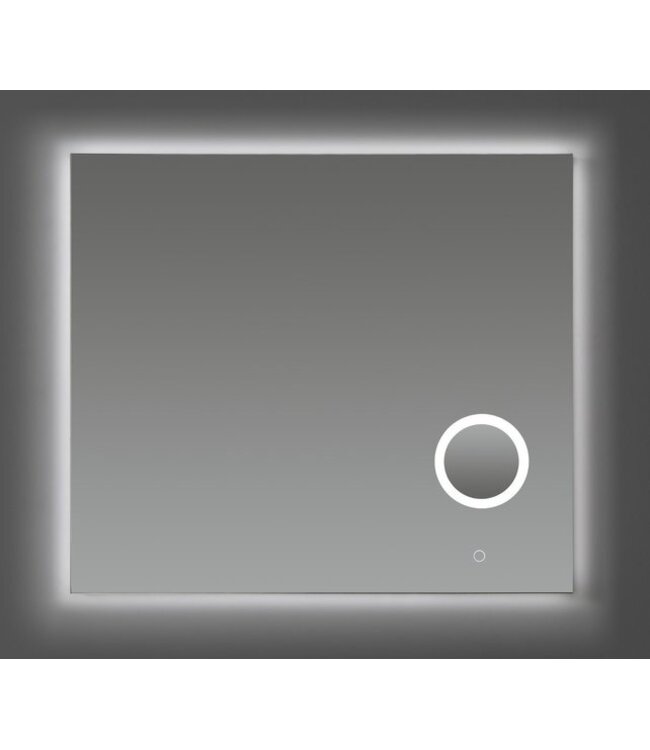 Badkamerspiegel Rosie 60 cm met Make-Up Spiegel en Spiegelverwarming Dimbare LED-Verlichting 58x80x2,5 cm