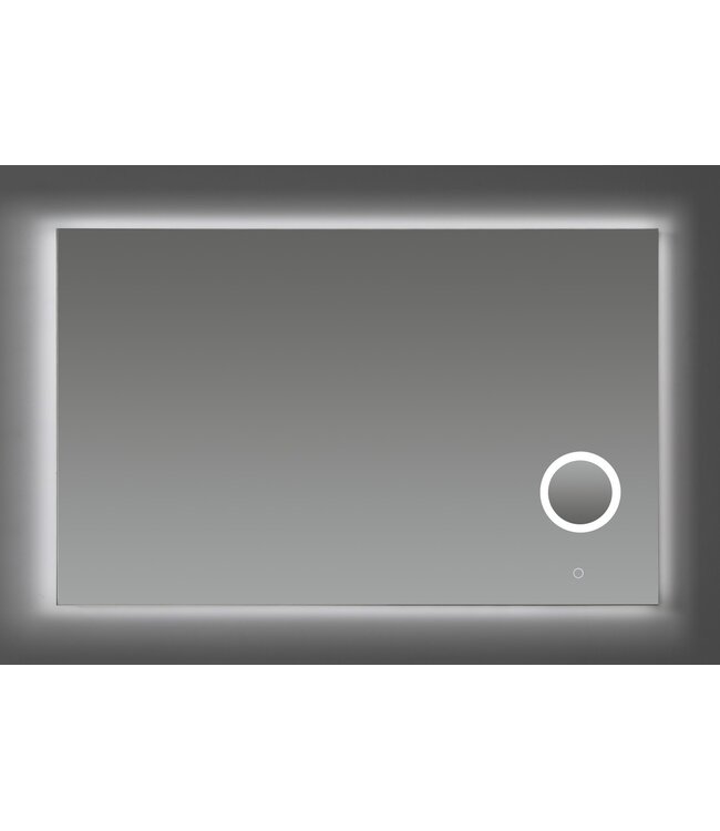 Badkamerspiegel Rosie 60 cm met Make-Up Spiegel en Spiegelverwarming Dimbare LED-Verlichting 58x80x2,5 cm