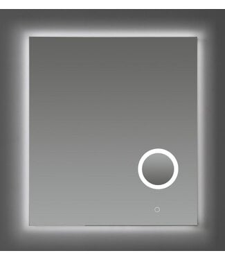 SANI-SUPPLY Badkamerspiegel Rosie 60 cm met Make-Up Spiegel en Spiegelverwarming Dimbare LED-Verlichting 58x80x2,5 cm