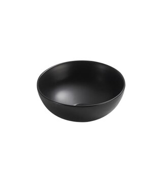 SANI-SUPPLY Waskom Mini Parro 20x9cm Keramiek Zwart Mat Rond Opbouw