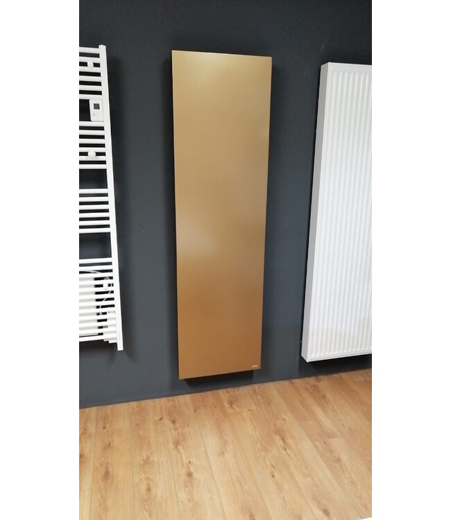 BELRAD Designradiator Goud 182x52cm 1633 Watt Type 22 Vlak Vertikaal Belrad Dubai NIVA Satijn gold