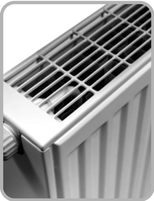 Radiatorombouw 70x80 cm Smooth vlakke voorplaat RAL-9016