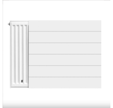 Radiatorombouw 50x70 cm Lijn vlakke voorplaat RAL-9016