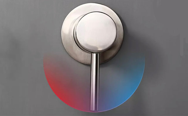 Omstelkraan warm en koud inbouw Bidetkraan Gun metal tbv bidettoilet Douchewc bidetdouche