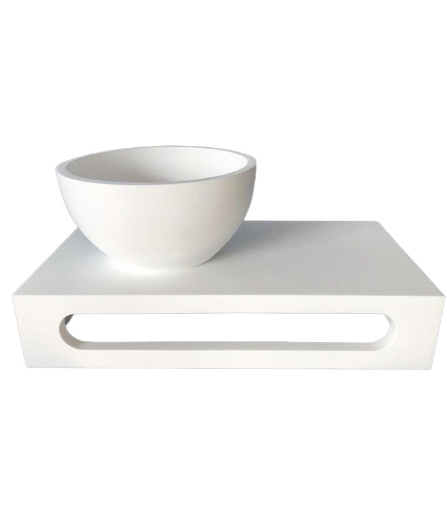 Fontein Planchet Parro Solid surface 40x22x8 cm