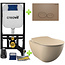 CREAVIT Creavit toiletset Mat Cappuccino - Hangtoilet FE320 Mat Cappuccino incl. soft close toiletbril en drukplaat