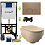 CREAVIT Creavit toiletset Mat Cappuccino - Hangtoilet FE320 Mat Cappuccino incl. soft close toiletbril en drukplaat