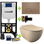 CREAVIT Creavit toiletset Mat Cappuccino - Hangtoilet FE320 Mat Cappuccino incl. soft close toiletbril en drukplaat