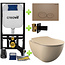 CREAVIT Creavit toiletset met bidet Mat Cappuccino - Hangtoilet FE320 Mat Cappuccino incl. soft close toiletbril en drukplaat