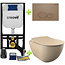CREAVIT Creavit toiletset Mat Cappuccino - Hangtoilet FE322 Mat Cappuccino incl. soft close toiletbril en drukplaat