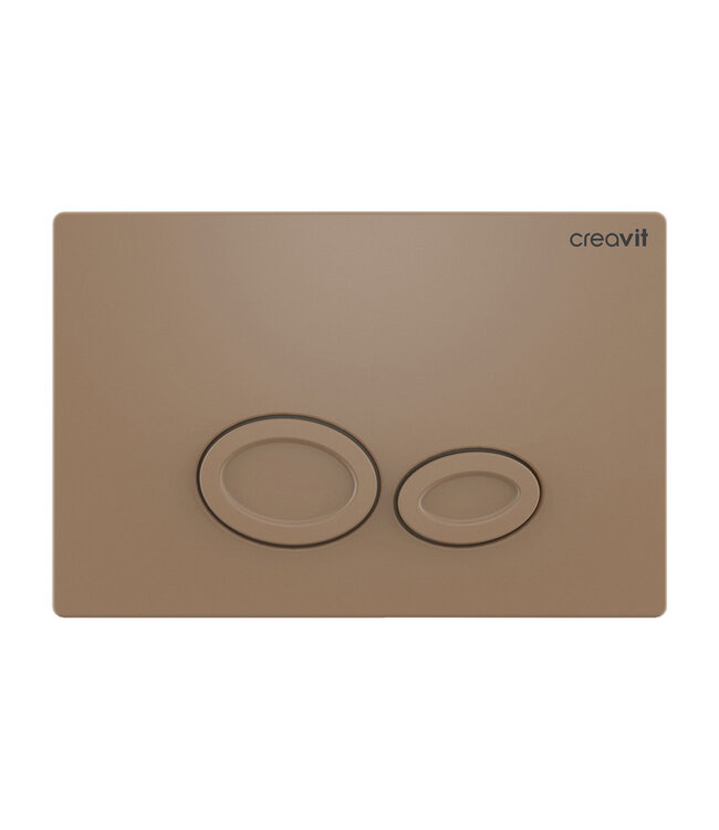 Creavit toiletset Mat Cappuccino - Hangtoilet FE322 Mat Cappuccino incl. soft close toiletbril en drukplaat