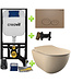 Creavit toiletset Mat Cappuccino - Hangtoilet FE322 Mat Cappuccino incl. soft close toiletbril en drukplaat