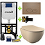 CREAVIT Creavit toiletset Mat Cappuccino - Hangtoilet FE322 Mat Cappuccino incl. soft close toiletbril en drukplaat