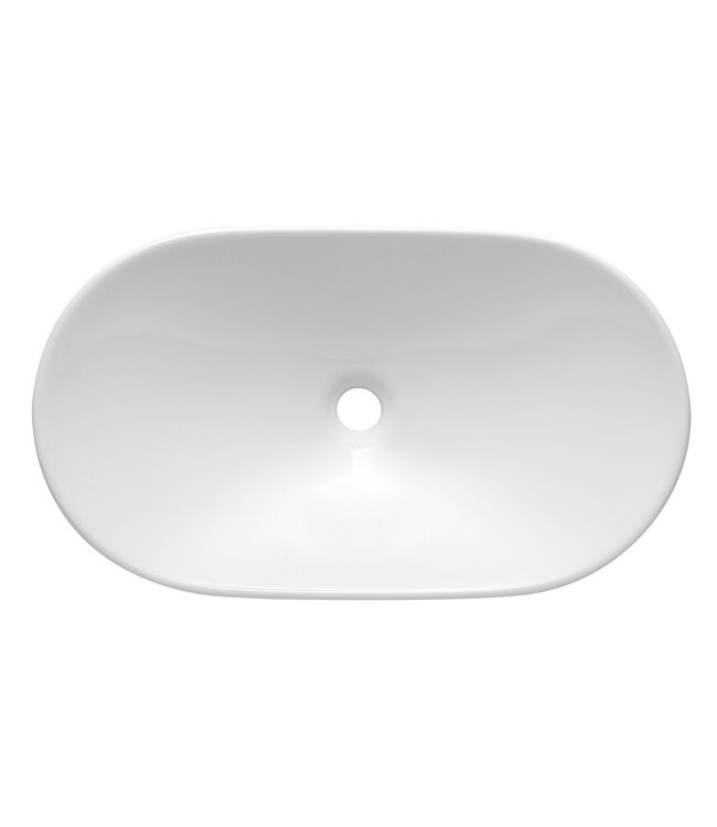 SaniPro Acosta Keramische waskom Opbouw 62x34x14,5cm zonder kraangat