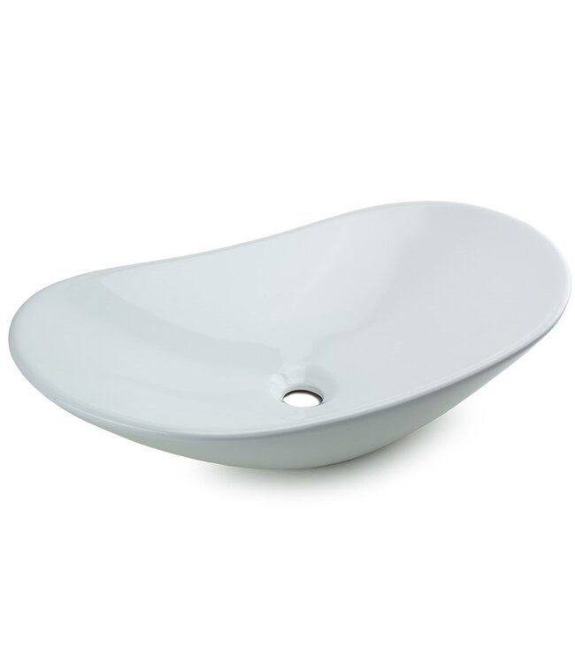 SaniPro Acosta Keramische waskom Opbouw 62x34x14,5cm zonder kraangat