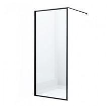 Douchewand Zwart Frame Danilo 80x200cm 8mm veiligheidsglas Nano-coating incl. Muursteun