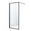 ALONI Douchewand Zwart Frame Danilo 80x200cm 8mm veiligheidsglas Nano-coating incl. Muursteun