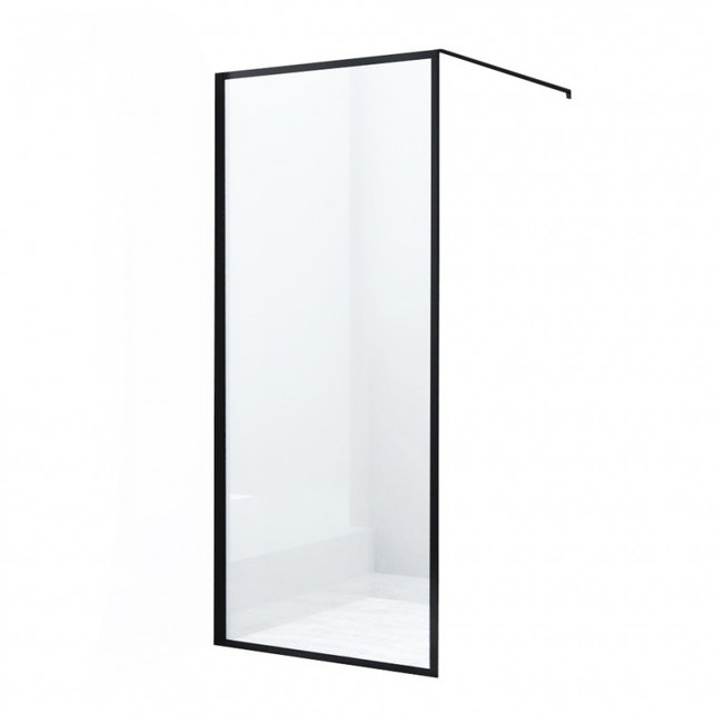 Douchewand Zwart Frame Danilo 120x200cm 8mm veiligheidsglas Nano-coating incl. Muursteun Douchewand Zwart Frame Danilo 120x200cm 8mm veiligheidsglas Nano-coating incl. Muursteun