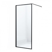 Douchewand Zwart Frame Danilo 140x200cm 8mm veiligheidsglas Nano-coating incl. Muursteun Douchewand Zwart Frame Danilo 140x200cm 8mm veiligheidsglas Nano-coating incl. Muursteun