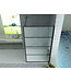 Douchewand Zwart Frame Luciano 100x200cm 8mm veiligheidsglas helder glas zwart raster incl. muursteun