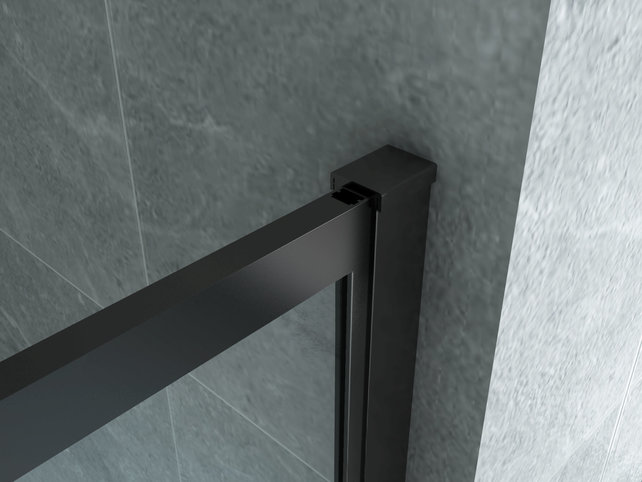 Douchewand Zwart Frame Danilo 140x200cm 8mm veiligheidsglas Nano-coating incl. Muursteun Douchewand Zwart Frame Danilo 140x200cm 8mm veiligheidsglas Nano-coating incl. Muursteun