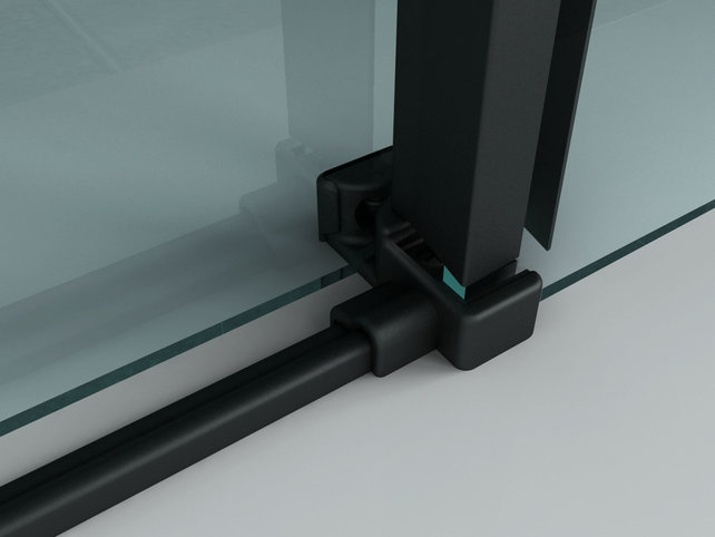 Douchecabine Zwart Mat Frame Sofia 120x80x195cm Schuifdeur Helder Glas 8mm Veiligheidsglas