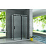 Douchecabine Zwart Mat Frame Sofia 120x80x195cm Schuifdeur Helder Glas 8mm Veiligheidsglas