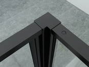 Douchecabine Frame Raster Zwart Mat 80x120cm Draaideur 8mm veiligheidsglas Nano-coating