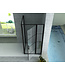 Douchecabine Frame Raster Zwart Mat 90x140cm Draaideur 8mm veiligheidsglas Nano-coating